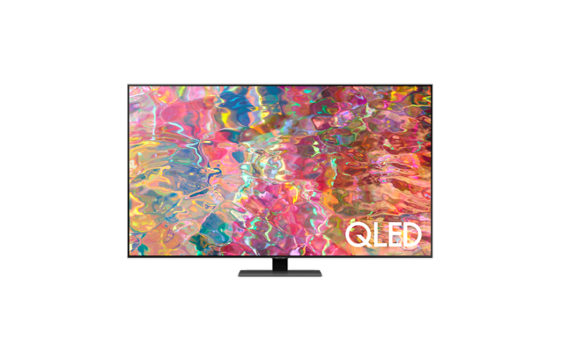 55" Телевизор Samsung QE55Q80BAU QLED, HDR, Quantum Dot RU, черненое серебро