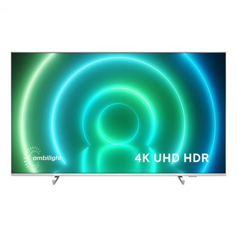 70" Телевизор Philips 70PUS7956/60 HDR, LED (2021), серебристый