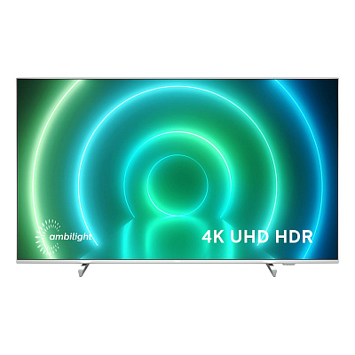 43" Телевизор Philips 43PUS7956/60 HDR (2021), серебристый